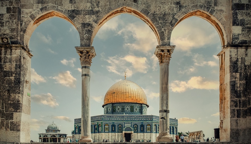 Dome of the Rock στη μουσουλμανική συνοικία των Ιεροσολύμων 