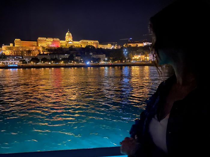 view from Pontoon bar Budapest